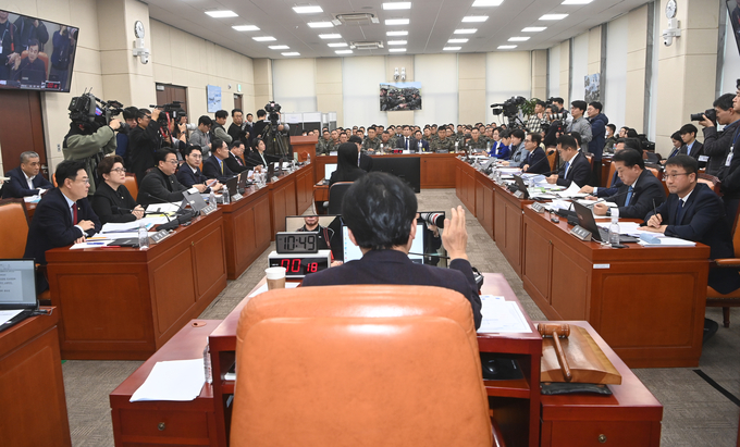 국회 ‘내란국정조사특위’는 14일 국방부 8개 기관에 대한 기관보고를 받았다. (사진=옥지훈 기자)