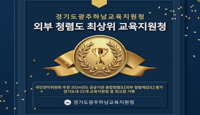 광주하남교육지원청이 외부 청렴체감도 최고 수준위 교육지원청에 선정됐다. (사진=광주하남교육지원청 제공)