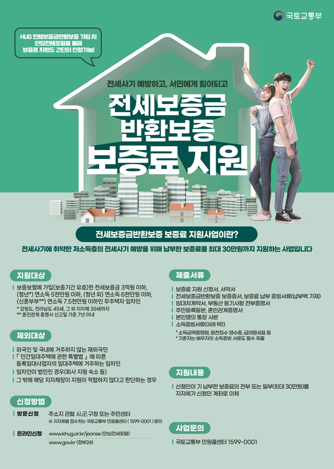 보증료지원사업 포스터. (사진=국토교통부 제공)