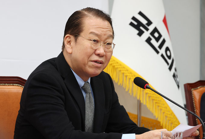 권영세 국민의힘 비상대책위원장이 6일 국회에서 열린 신년 기자간담회에서 발언하고 있다. (사진=연합뉴스)