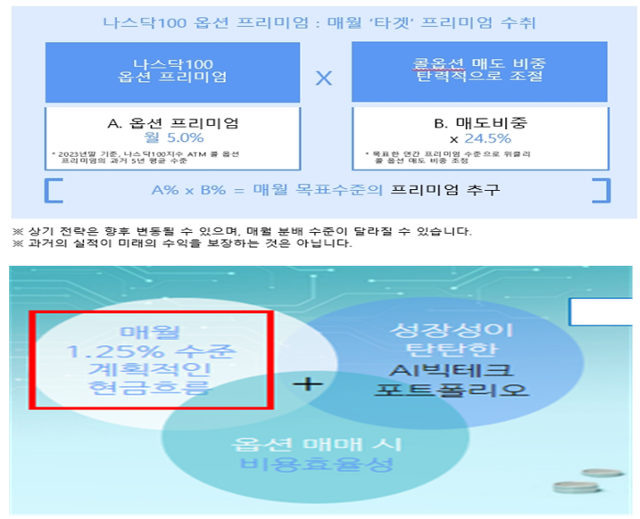 목표수익률을 마치 실제 수익률인 것처럼 기재한 ETF 광고. (자료=금융감독원 제공)