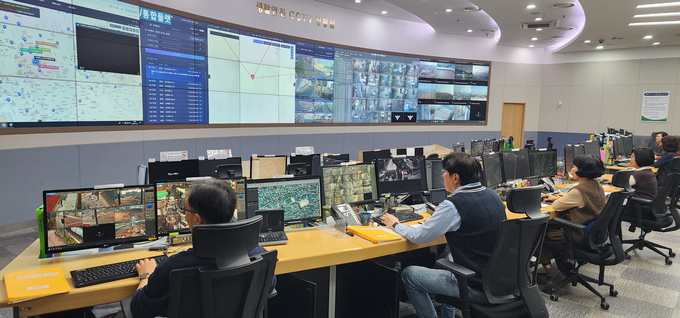 성남시 CCTV 통합관제센터 전경. (사진=성남시 제공)