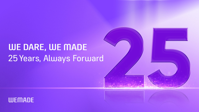 위메이드는 창립 25주년을 맞아 새로운 슬로건 '위 데어'를 선포했다. (사진=위메이드 제공)