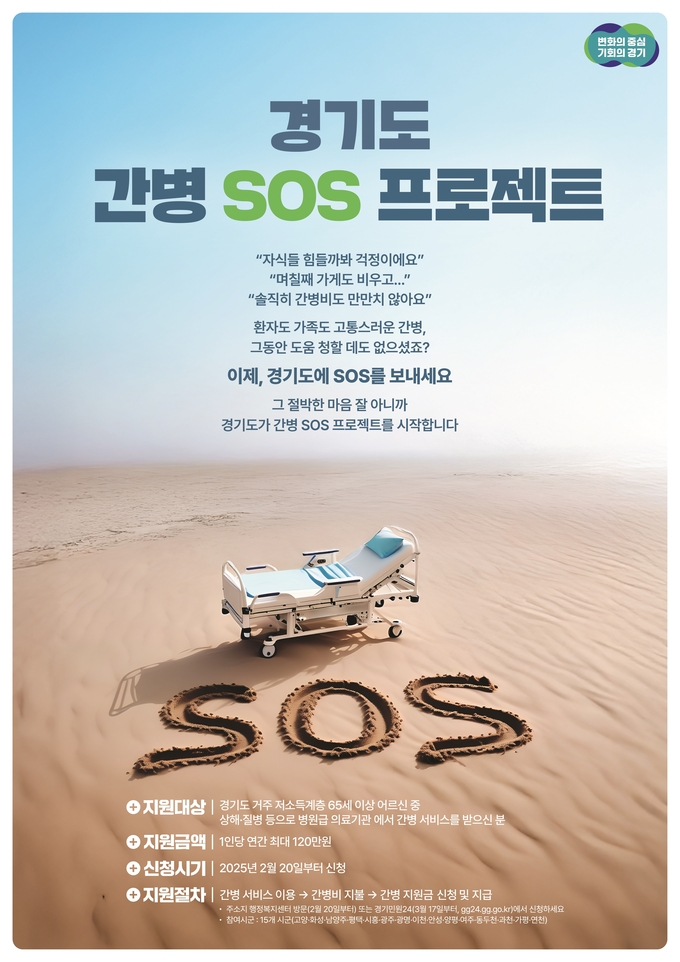 경기도 간병 SOS 프로젝트 포스터. (사진=경기도 제공)