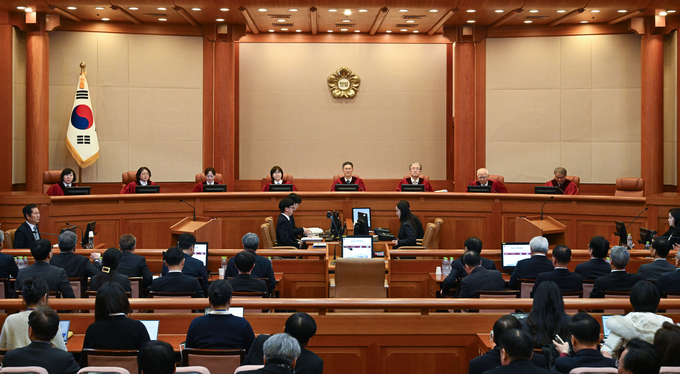 25일 서울 종로구 헌법재판소에서 윤석열 대통령의 탄핵 심판 11차 변론이 열리고 있다. (사진=사진공동취재단)