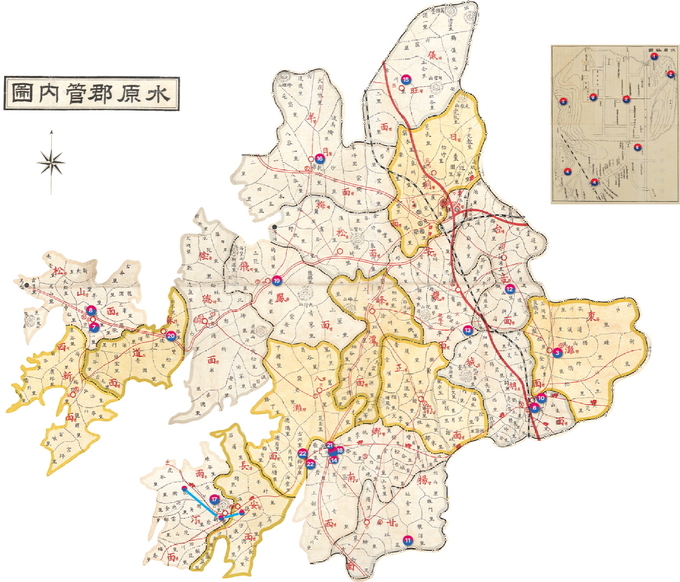 수원군 3·1운동 전개도. (사진=수원시 제공)