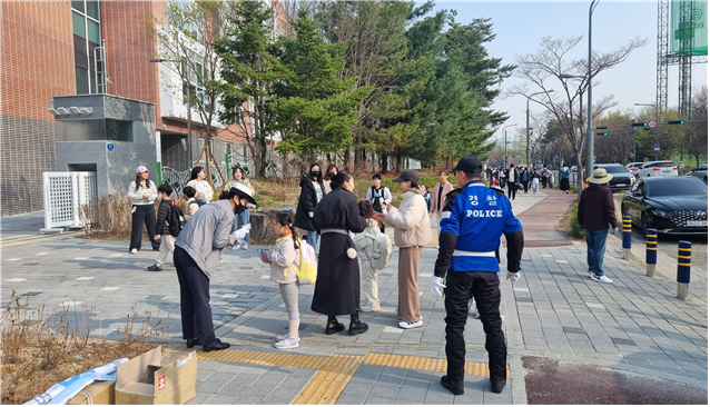 수원남부경찰서가 유관기관과 합동 점검을 하고 있다. (사진=수원남부경찰서 제공)