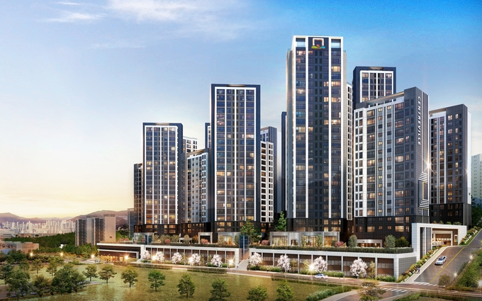 고척동 모아타운 4,5,6구역 가로주택 정비사업 투시도. (사진=동부건설 제공)