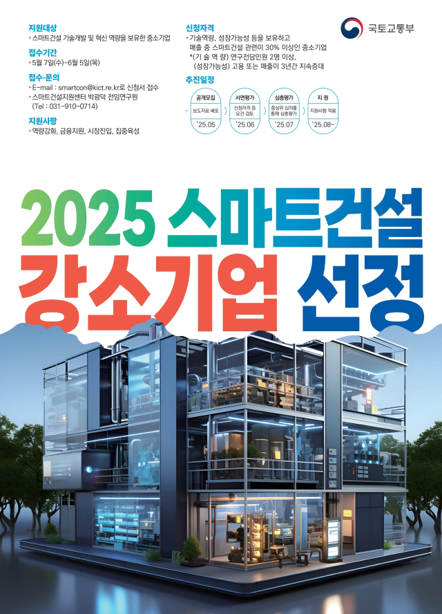 2025 스마트건설 강소기업 선정. (사진=국토교통부 제공)