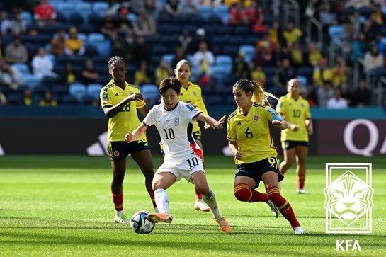 2023 여자월드컵 조별리그 당시 한국과 콜롬비아의 경기 모습. (사진=대한축구협회 제공)