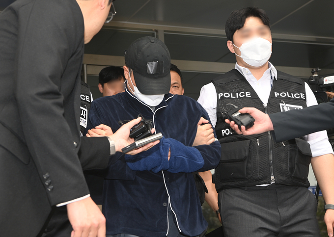  용인시 수지구 소재 한 아파트에서 일가족 5명을 살해한 50대. (사진=옥지훈 기자)