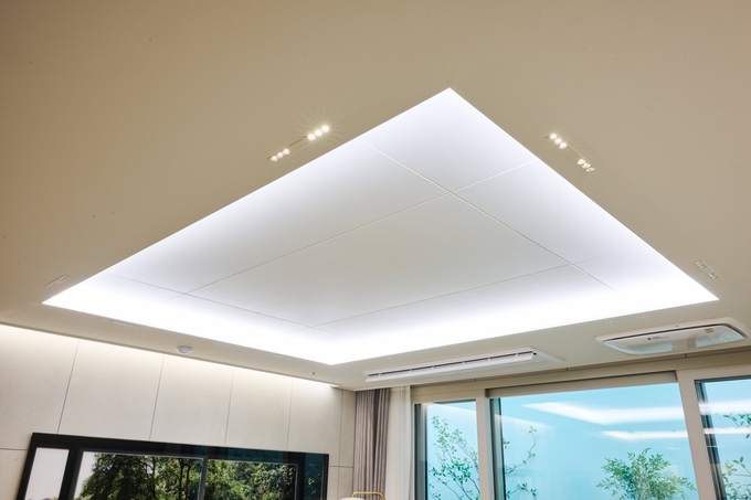 ‘에너지 절약형 조명’과 ‘Hidden Lighting System’이 적용된 현장. (사진=GS건설 제공)