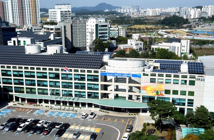 시흥시민햇빛발전소 시흥시청 옥상. (사진=시흥시 제공)
