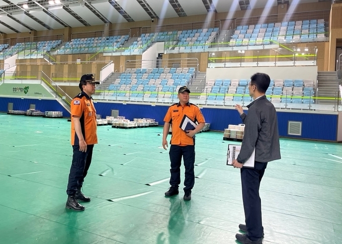 투·개표소 현장 안전지도와 간담회. (사진=남양주소방서 제공)