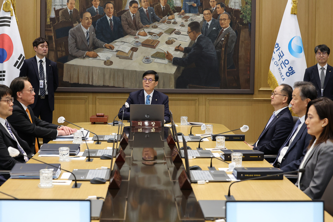 이창용 한국은행 총재가 지난달 17일 금융통화위원회를 주재하고 있다. (사진=연합뉴스 제공)
