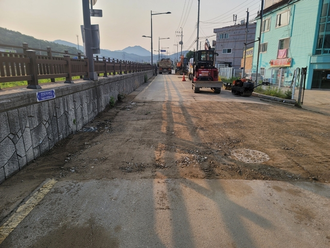 긴급 복구공사를 마친 현장. (사진=남양주시 제공)