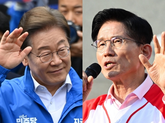 이재명 더불어민주당 대선 후보(왼쪽), 김문수 국민의힘 대선 후보. (사진=옥지훈 기자)