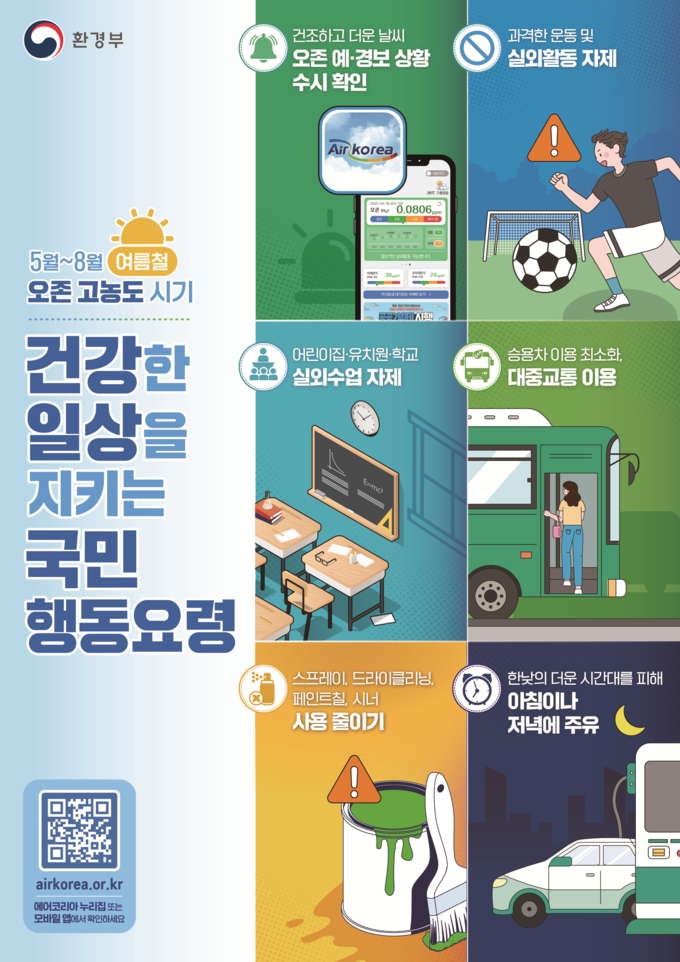 오존 대응 행동요령 포스터. ( 사진 = 인천시 제공 )