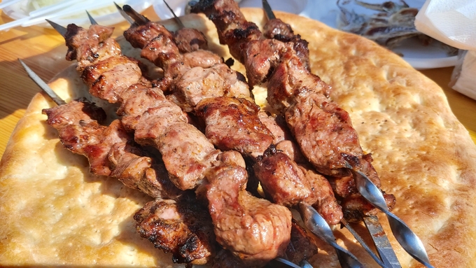 카자흐스탄 대표 음식 샤슬릭. (사진=김상욱 알마티 고려문화원장 제공)