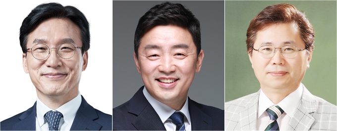 이재명 제21대 대통령 당선인이 새 정부의 초대 국무총리로 김민석 민주당 최고위원(왼쪽)을 내정한 것으로 4일 알려졌다. 대통령실 비서실장에는 강훈식 민주당 의원(가운데)을, 정책실장에는 이한주 민주연구원장이 낙점받은 것으로 전해졌다. (사진=연합뉴스)