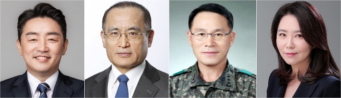 이재명 대통령은 대통령 비서실장으로 강훈식 국회의원(왼쪽 부터), 안보실장에 위성락 국회의원, 경호처장에 황인권 전 육군 대장, 대변인에 강유정 국회의원을 임명했다고 4일 대통령실이 밝혔다. (사진=연합뉴스)