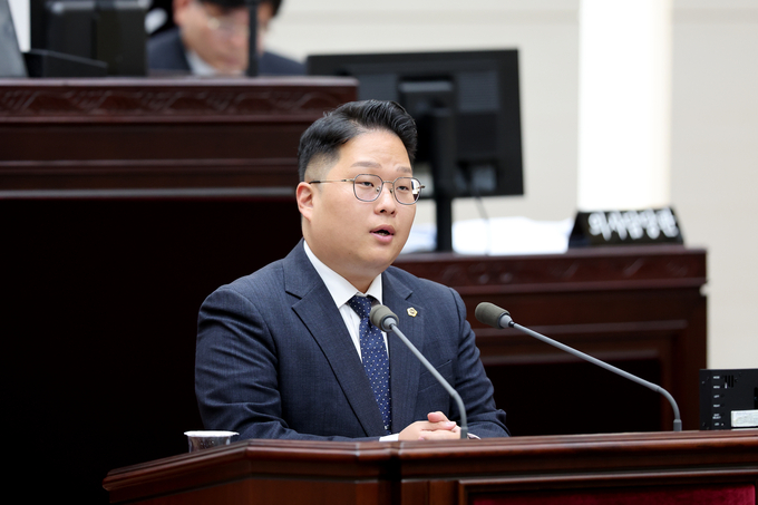 5일 김대영 인천시의원이 시의회 본회의에서 5분 발언을 하고 있다. ( 사진 = 인천시의회 제공 )