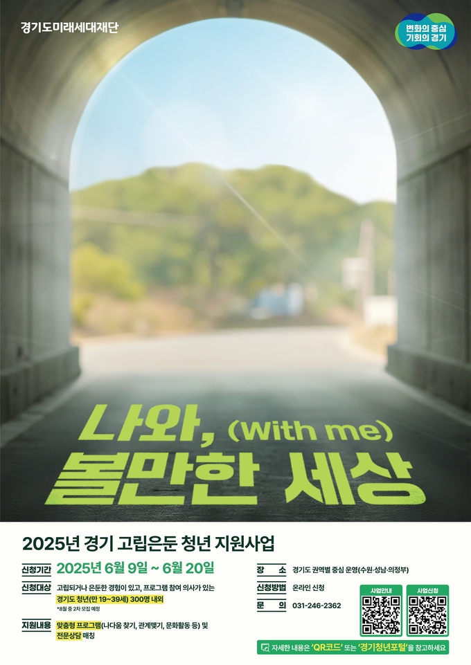 2025년 경기 고립은둔 청년 지원사업 포스터. (사진=경기도 제공)