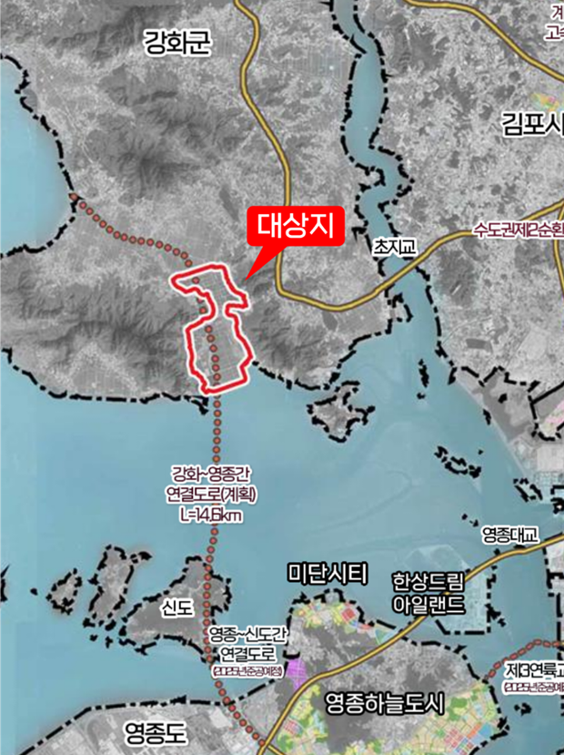 강화남단 경제자유구역 신규 지정 사업 위치도. ( 사진 = 인천경제자유구역청 제공 )