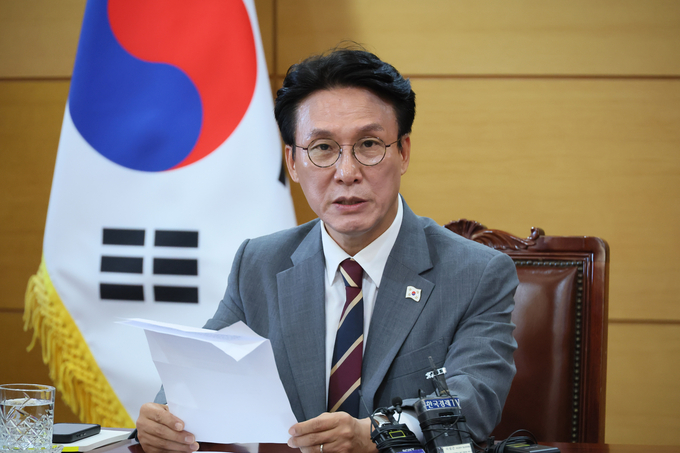 김민석 국무총리 후보자가 10일 서울 종로구 통의동 청문회 준비단 사무실에서 기자간담회를 하고 있다. (사진=연합뉴스 제공)