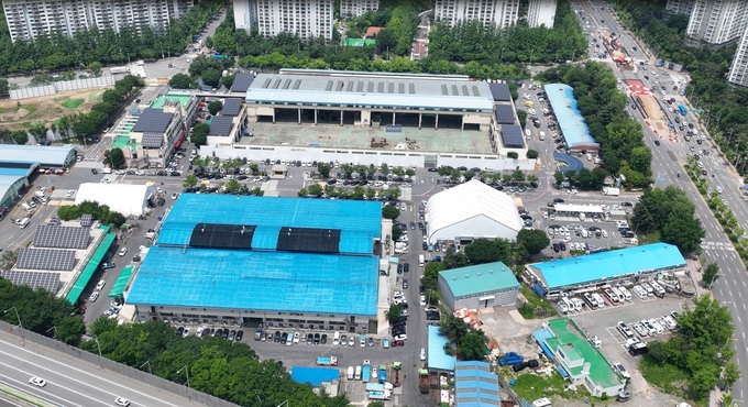 안양시가 현대화사업을 추진 중인 농수산물도매시장 전경. (사진=안양시 제공)
