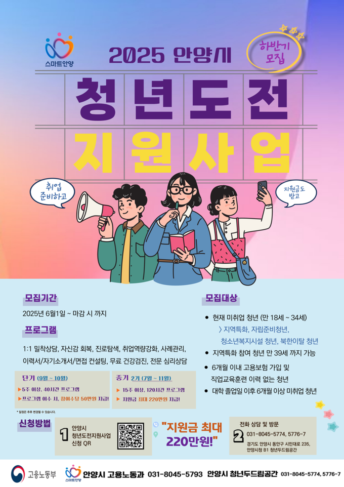 안양시 청년도전 지원사업 포스터. (사진=안양시 제공)