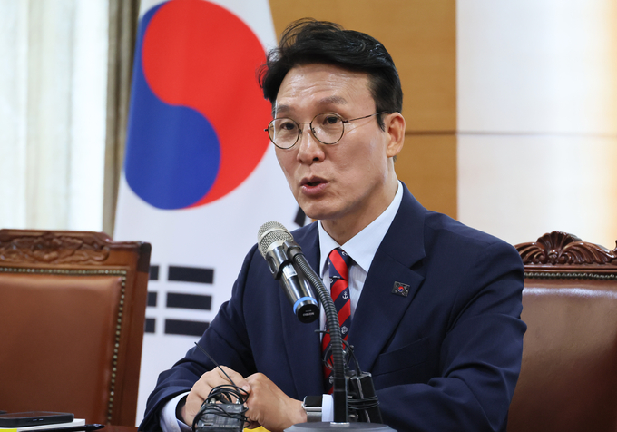 김민석 국무총리 후보자가 지난 13일 서울 종로구 통의동 금융감독연수원에 마련된 청문회 준비단 사무실에서 열린 밥상물가 안정을 위한 경청간담회에서 발언하고 있다. (사진=연합뉴스)