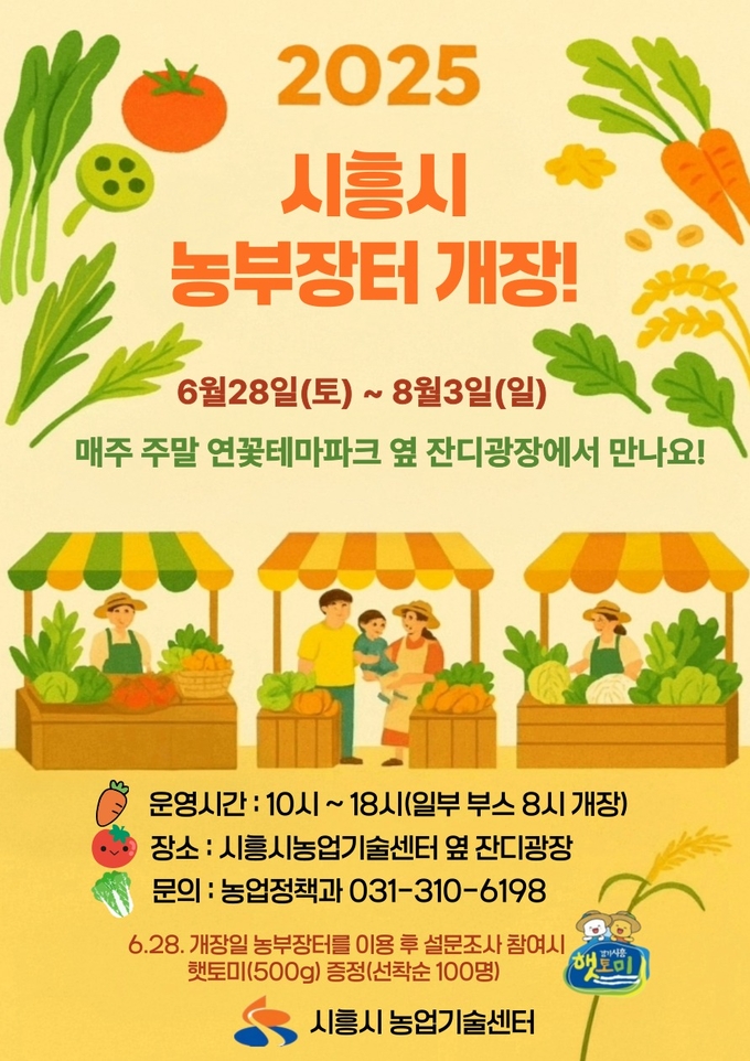 시흥시 농부장터 개장' 포스터. (사진=시흥시 제공)