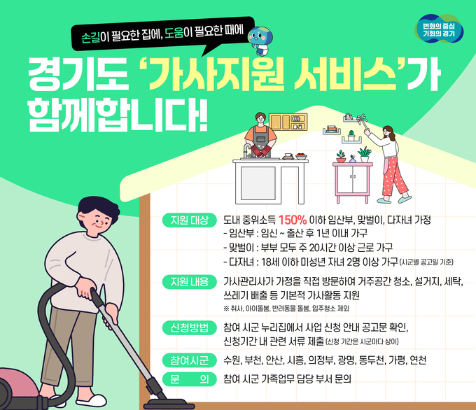 경기 가사지원서비스 사업 홍보물. (사진=경기도 제공)
