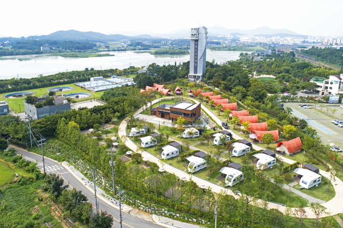 왕송호수 캠핑장 전경. (사진=의왕도시공사 제공)
