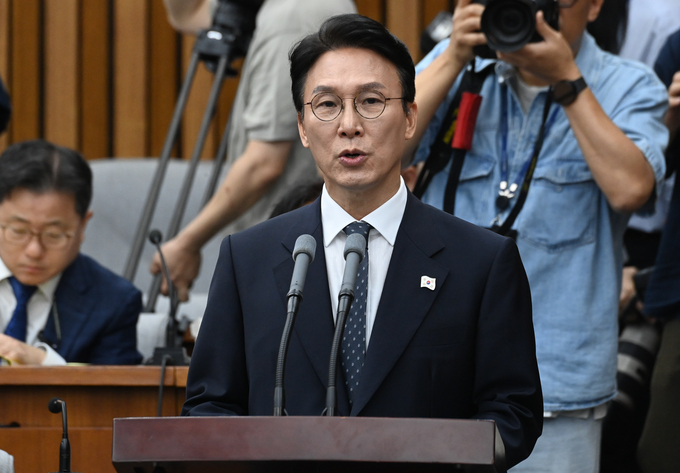 김민석 국무총리 후보자가 24일 국회에서 열린 인사청문회에 참석해 모두발언하고 있다. (사진=옥지훈 기자)