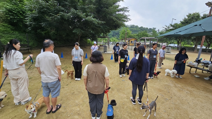 수원시 2025 전반기 반려동물 보호자 교육 프로그램 '댕댕산책학교'가 진행되고 있다. (사진=수원시 제공)