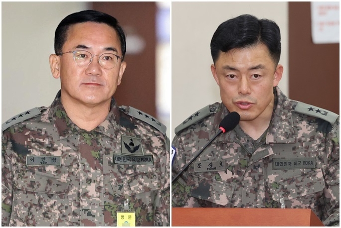  여인형 전 방첩사령관(왼쪽)과 문상호 전 정보사령관(오른쪽). (사진=연합뉴스)