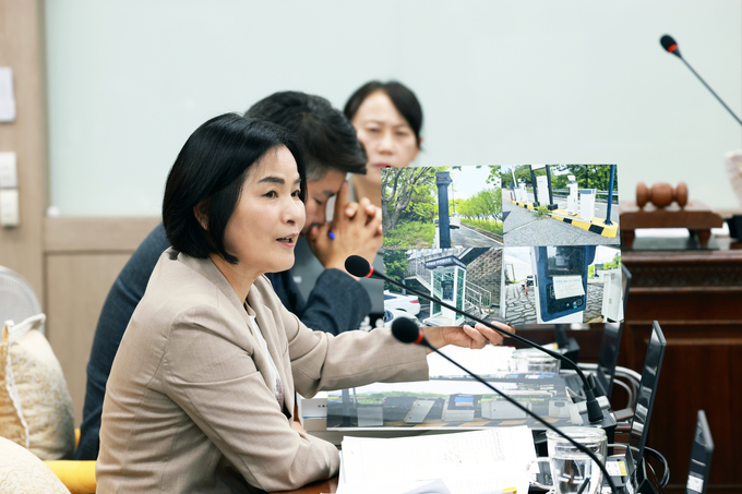 지역현안을 질문하는 윤순옥 의원. (사진=양평군의회 제공)
