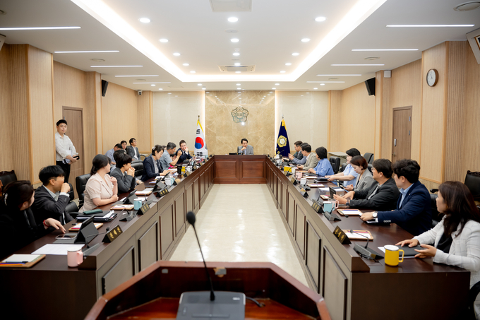 현안사항 보고회와 전체의원 간담회. (사진=남양주시의회 제공)