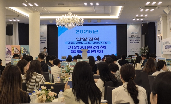고용노동부 안양지청의 '경기 중부권역 기업지원 정책 통합설명회' 모습. (사진=고용노동부 안양지청 제공)
