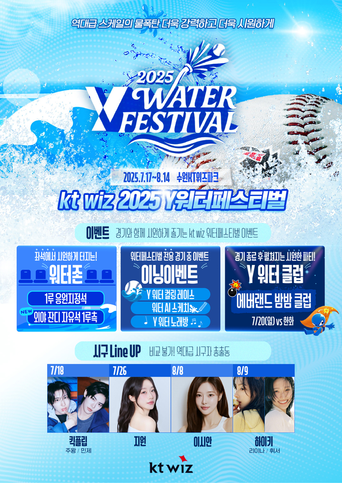 2025 Y워터페스티벌 공식 포스터. (사진=KT 위즈 제공)