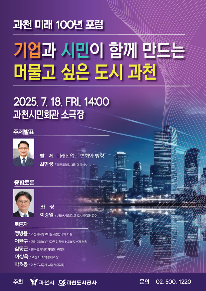 과천 미래 100년 포럼 홍보 포스터. (사진=과천시 제공)