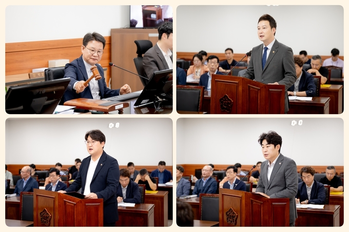 (윗줄부터 시계방향으로) 박경원 위원장, 이진환 의원, 김상수 의원, 김지훈(민) 의원. (사진=남양주시의회 제공)