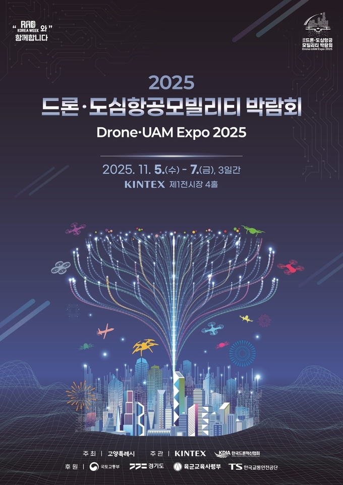2025 드론·도심항공모빌리티 박람회 홍보 포스터. (사진=고양시 제공)