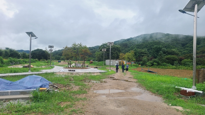 폐천부지 활용 RE100 공원조성사업 조성지. (사진=경기도 제공)