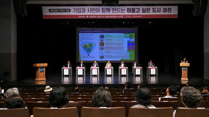 과천시가 개최한 ‘과천 미래 100년 포럼’이 열리고 있다. (사진=과천시 제공)