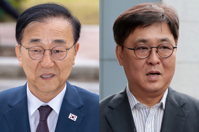 김윤덕(왼쪽) 국토교통부 장관 후보자와 최휘영 문화체육관광부 장관 후보자. (사진=연합뉴스)