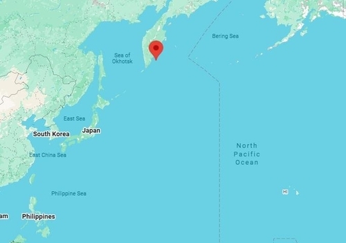  캄차카반도 구글맵 캡처. (사진=연합뉴스)