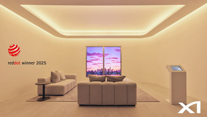 대치동 자이갤러리 내 자이랩(Xi Lab) 구성 중 ‘빛’을 주제로 GS건설 조명시스템인 Human Centric Lighting System 체험공간. (사진=GS건설 제공)